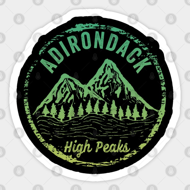 Adirondack Mountains New York High Peaks Hikers Sticker by Pine Hill Goods